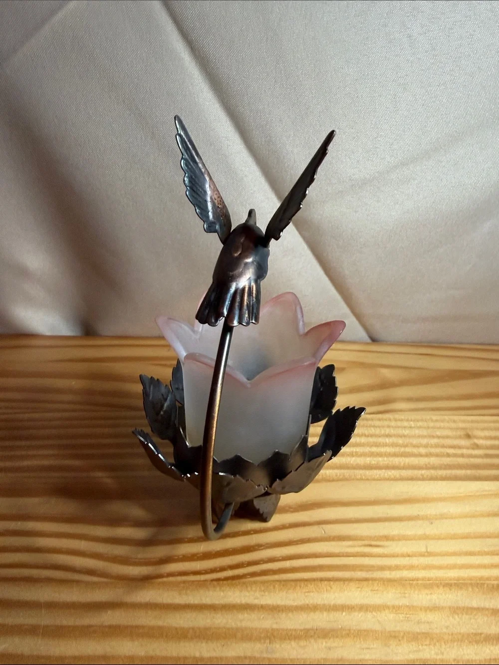 PartyLite Vintage Hummingbird Votive Candle Holder Metal Topper Set of 2